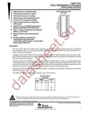 74ACT11373DWRG4 datasheet  